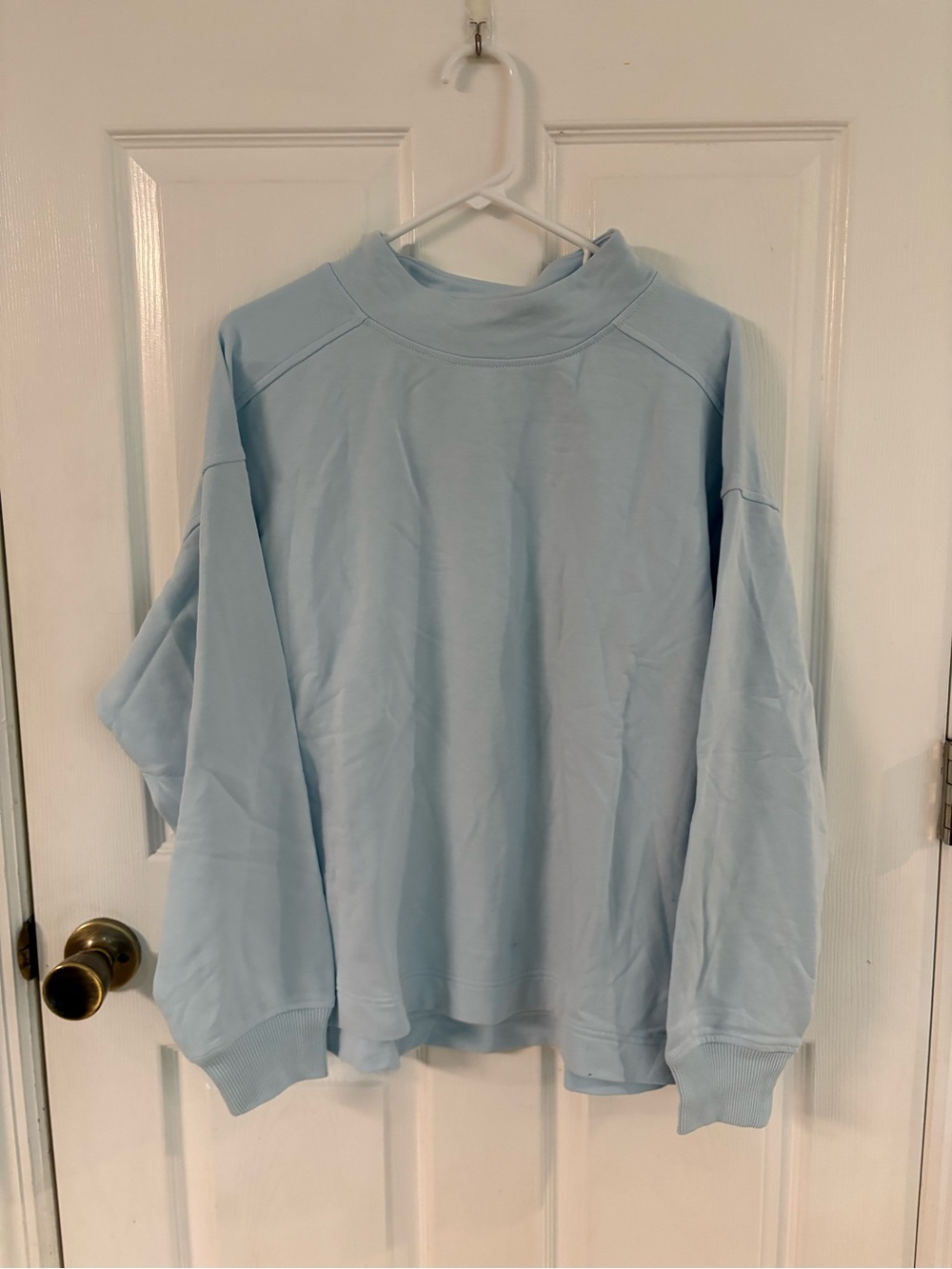 new aerie Light Blue Women's Mock Neck Sweatshirt